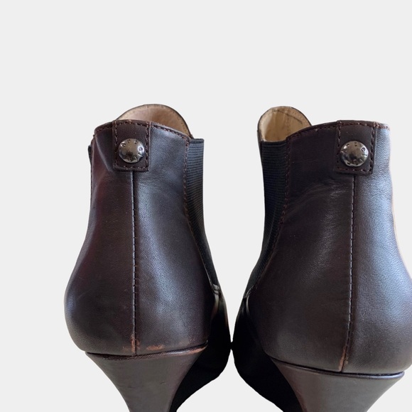 ARTELIER STELLA BROWN LEATHER ANKLE BOOTS - Picture 10 of 12